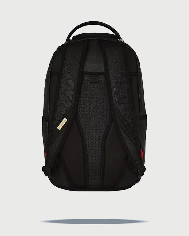 Sprayground Sharks in Paris Rugzak Zwart achteraanzicht