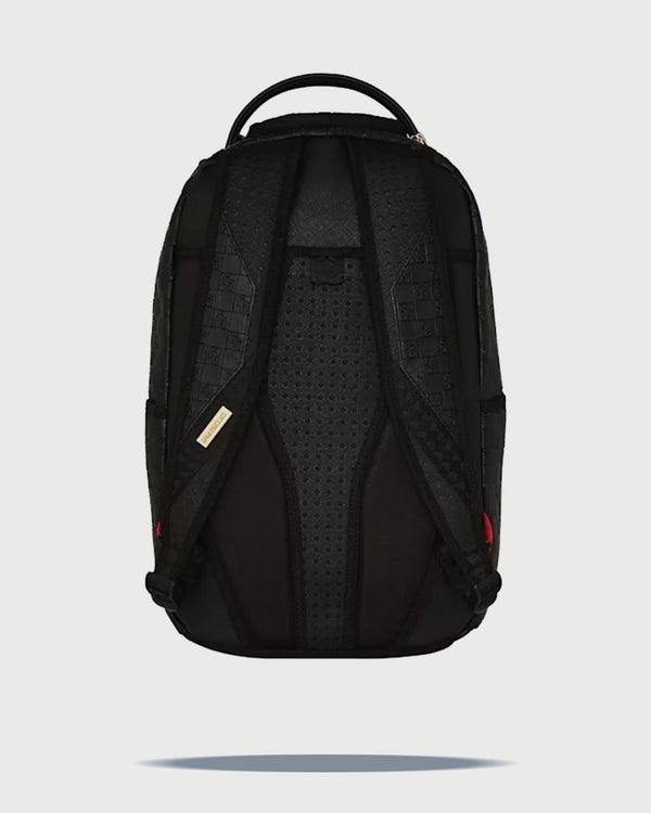 Sprayground Sharks in Paris Rugzak Zwart achteraanzicht