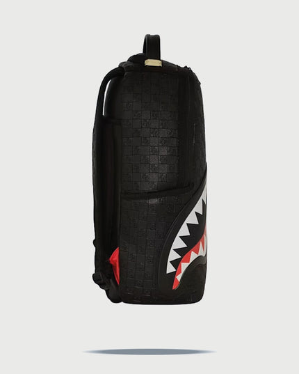 Sprayground Sharks in Paris Rugzak Zwart zijaanzicht