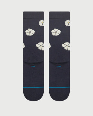 Stance Sokken Floral Crew Navy achteraanzicht
