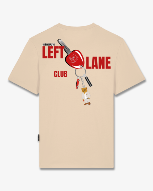 Baron Filou Backprint Left Lane Club T-Shirt Bruin