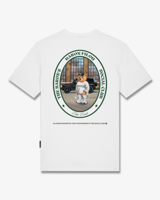 Baron Filou Oval Backprint CXLVII T-Shirt Wit