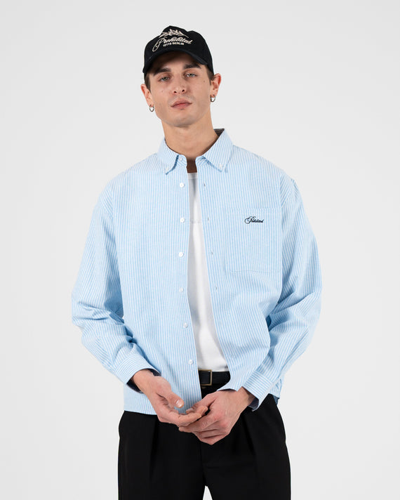 Prohibited The Oxford Button Down Overhemd Blauw