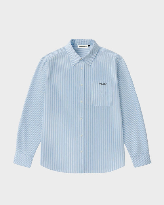 Prohibited The Oxford Button Down Overhemd Blauw