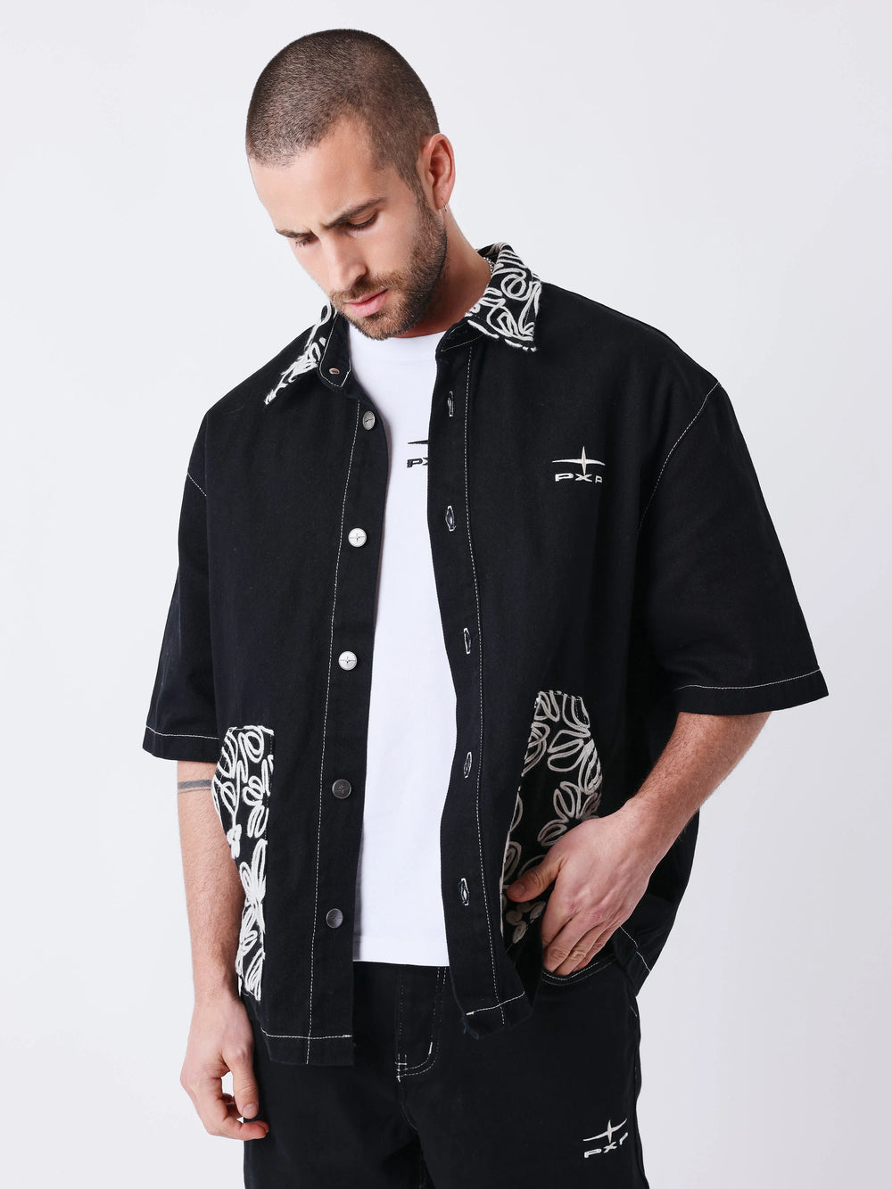 Project X Paris T-shirt Short Sleeve Bandana Zwart