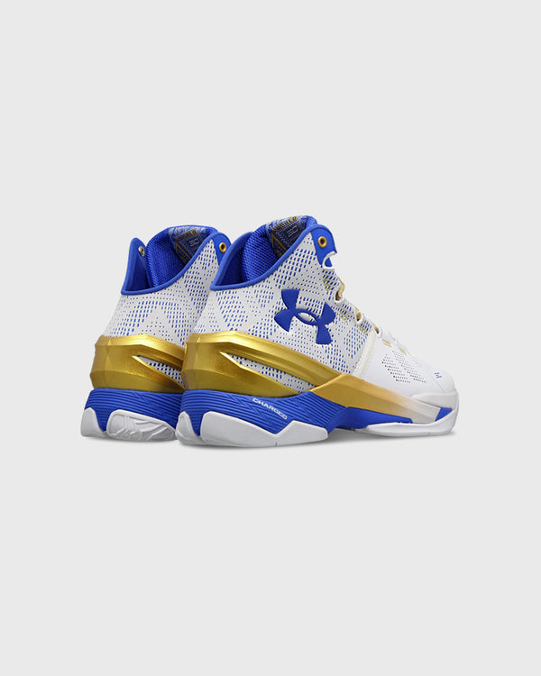 Under Armour Curry 2 Retro Basketbalschoen Wit Goud