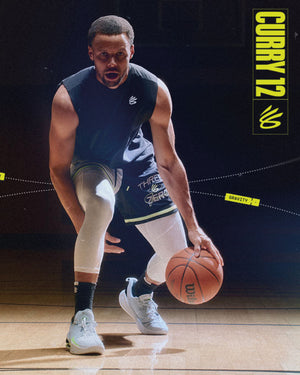Under Armour Curry 12 Basketbalschoen Grijs/Groen