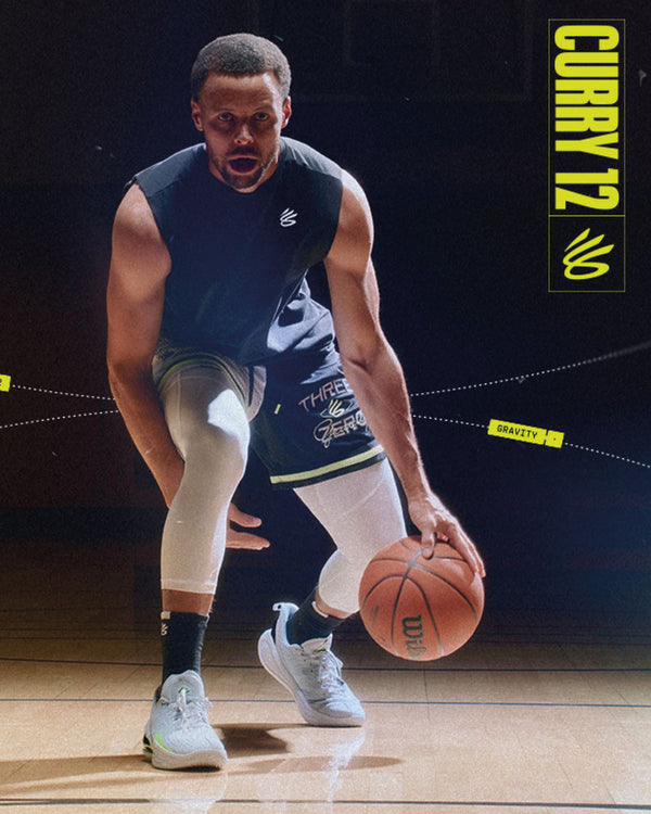 Under Armour Curry 12 Basketbalschoen Grijs/Groen