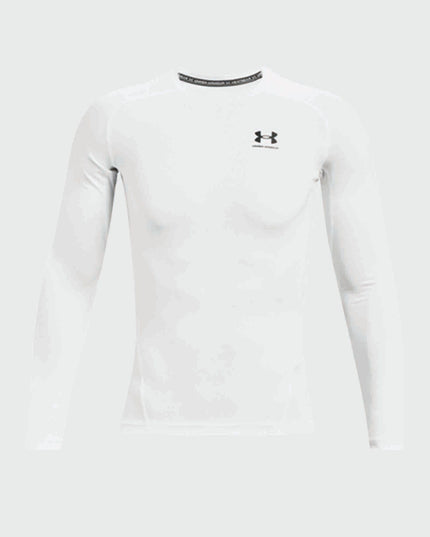 Under Armour Compression Shirt Longsleeve Wit vooraanzicht