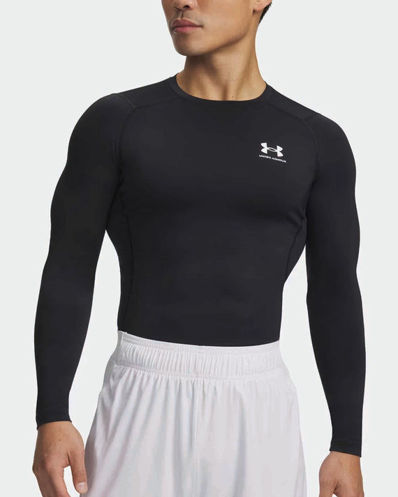 Under Armour Compression Shirt Longsleeve Zwart VOOR