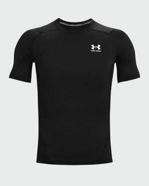 Under Armour Compression Shirt Shortsleeve Zwart voor