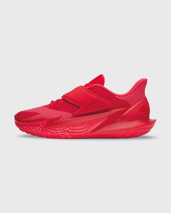 Under Armour Curry D. Fox 2 Basketbalschoen Rood zijaanzicht linkerschoen