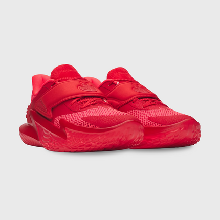 Under Armour Curry D. Fox 2 Basketbalschoen Rood zijaanzicht voorkant linker en rechterschoen
