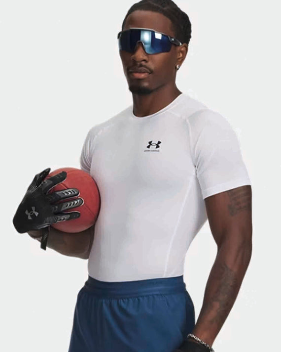 Under Armour Compression Shirt Shortsleeve Wit voor
