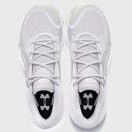 Under Armour Spawn 6 White Bovenaanzicht witte achtergrond