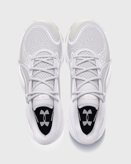 Under Armour Spawn 6 White Bovenaanzicht witte achtergrond