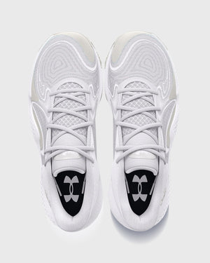 Under Armour Spawn 6 White Bovenaanzicht witte achtergrond