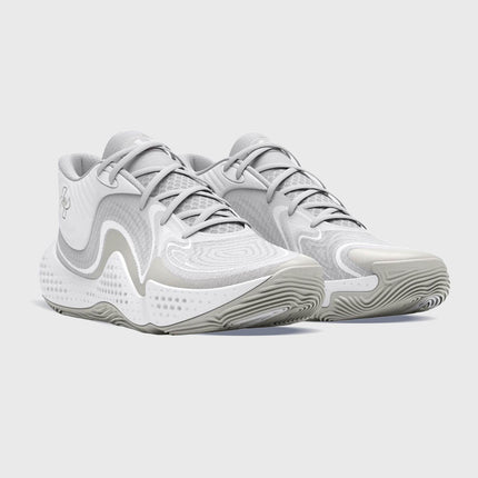 Under Armour Spawn 6 White Zijaanzicht witte achtergrond