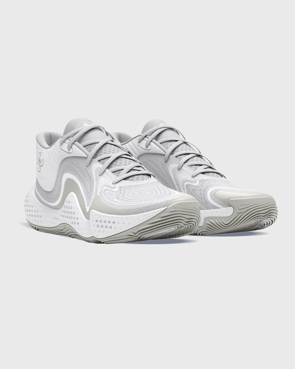 Under Armour Spawn 6 White Linkeraanzicht witte achtergrond