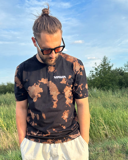 VIAVIA Bleached T-Shirt Regular-Fit Black
