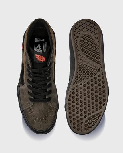 Vans BMX Sk8-Hi Coal Brown boven en zoolaanzicht