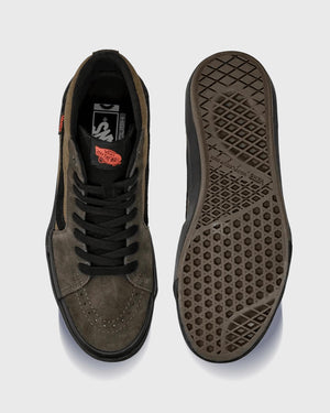 Vans BMX Sk8-Hi Coal Brown boven en zoolaanzicht