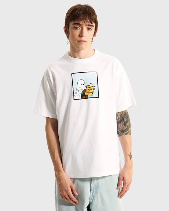 Vans Commitment 4 Dummies T-shirt Wit met model t-shirt aan