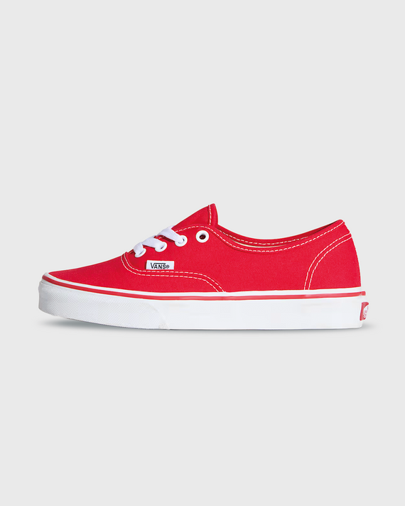 Vans Era Authentic Red zijaanzicht linkerschoen rood Vans