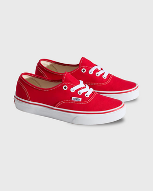 Vans Era Authentic Red zijaanzicht linkerschoen rechterschoen rood