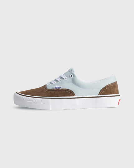 Vans Era Skate BruinBlauw zijaanzicht met label vans