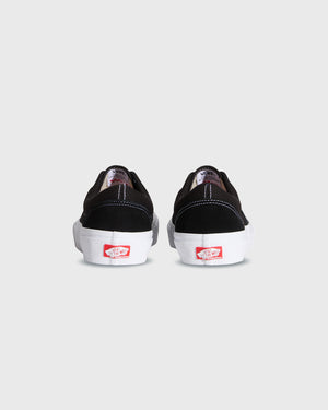 Achterkant Vans Era Skate Zwart met rode details vans logo