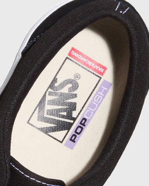 Vans Era Skate Zwart pop cush zool zoomin op de binnenkant met vans logo