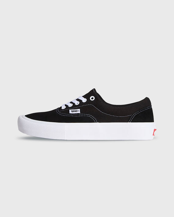 Vans Skate Era Zwart sneaker zijaanzicht vans label en witte veters