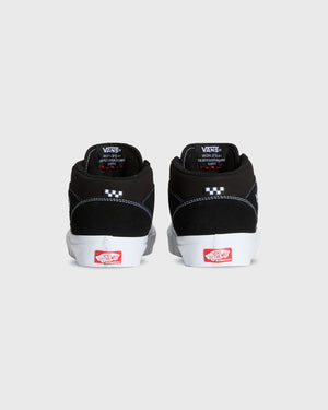 Vans Half Cab Zwart achterkant checker label rode details vans logo
