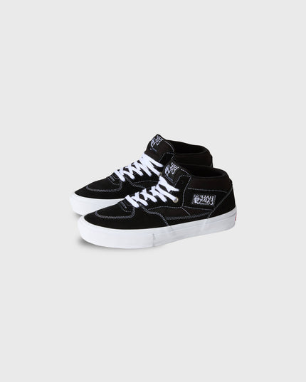 Vans Half Cab Zwart zijaanzicht hoog label half cab zwart wit