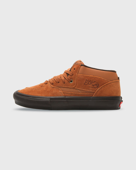 Vans Skate Half Cab Bruin zijaanzicht linkerkant bruin met donkerbruine zool