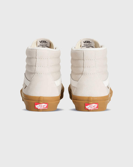 Vans Skate Sk8-Hi Beige Gum Achteraanzicht