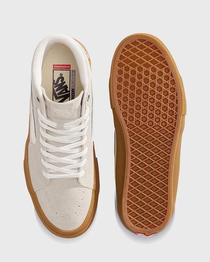 Vans Skate Sk8-Hi Beige Gum boven en zoolaanzicht