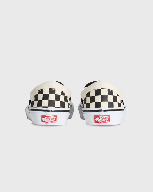 Vans Skate Slip-On Checkered achteraanzicht linker rechterschoen 