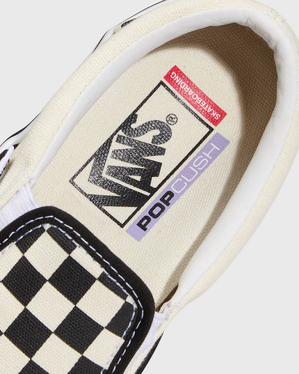Vans Skate Slip-On Checkered close up insole popcush