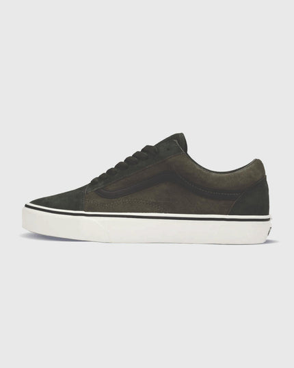 Vans Old Skool Pig Suede Sneaker Groen linkeraanzicht