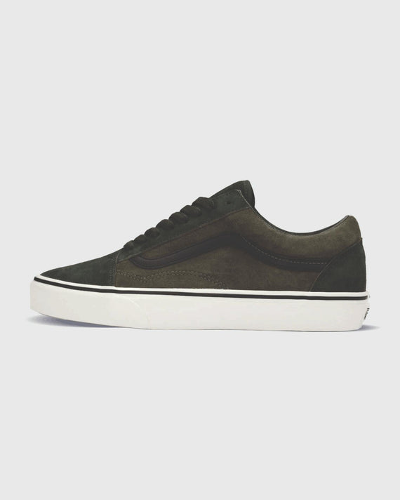 Vans Old Skool Pig Suede Sneaker Groen linkeraanzicht