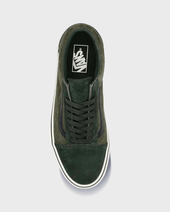 Vans Old Skool Pig Suede Sneaker Groen bovenaanzicht