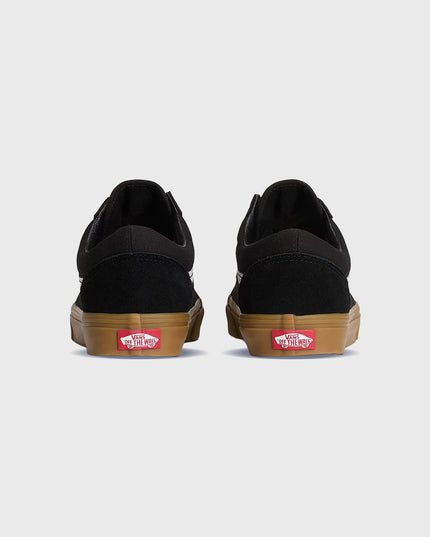 Vans old skool zwart gum achteraanzicht 