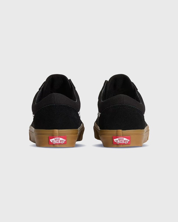 Vans old skool zwart gum achteraanzicht 