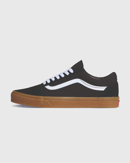 Vans old skool zwart gum zijaanzicht linkerkant