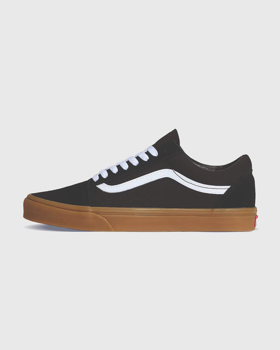 Vans old skool zwart gum zijaanzicht linkerkant