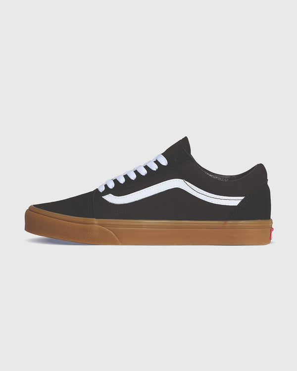 Vans old skool black gum side view left side