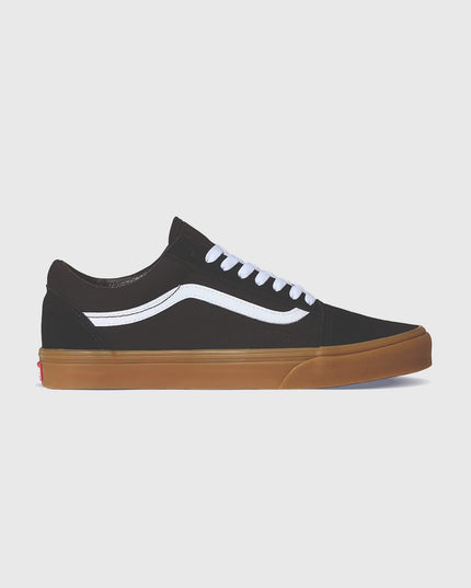 Vans old skool zwart gum rehcteraanzicht