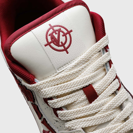 Vicinity Akimbo Low Crimson Red Close Up Laces